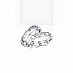 Teeragaj Set Of 2 Stones Studded Couple Adjustable Finger Rings image 3