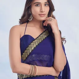 SANISA Embellished Poly Georgette Saree image 4