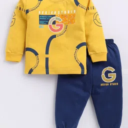 TINY BINY Boys Typography Printed T-shirt with Joggers-picture-18