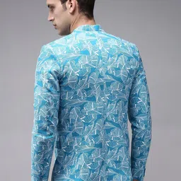 SHOWOFFFF Printed Slim-Fit Single Breasted Blazer image 3