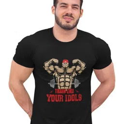 Letshandcraft Graphic Printed Round Neck Cotton T-shirt-picture-25