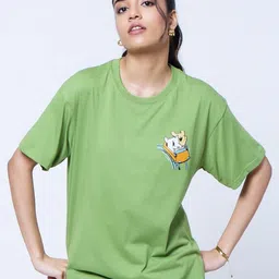 LoveDky Women Printed Drop-Shoulder Sleeves Oversized T-shirt-picture-12