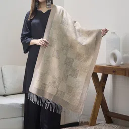 InWeave Floral Printed With Tasselled Border Shawl-picture-25