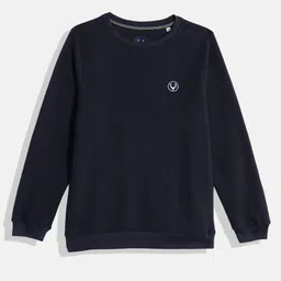 Allen Solly Junior Boys Self Designed Round Neck Sweatshirt-image-2