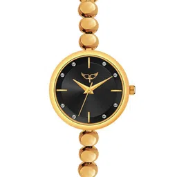 WHITE BIRD Women Brass Dial & Bracelet Style Straps Analogue Watch 5100 Gold D Black-image-60