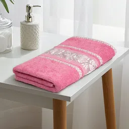 LIBERTY TOWELS Pink & Pink 1 Printed 420 GSM Bath Towel-picture-18