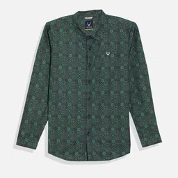 Allen Solly Junior Boys Spread Collar Ethnic Motifs Printed Cotton Slim Fit Casual Shirt-picture-19