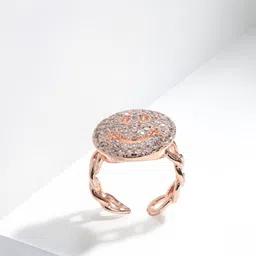 Nias Jewels The Radiant Smiley Ring High-Gloss Luxe Finish Adjustable Ring-picture-40