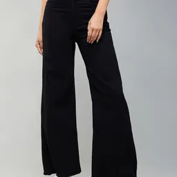 DOLCE CRUDO Women Wide Leg High-Rise Stretchable Jeans-image-73