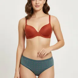 FiveFlag Pack Of 3 Printed Pure Combed Cotton Mid-Rise Antibacterial Hipster Briefs image 2