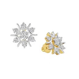 Sparkles Lab Grown Diamond 1.73 Ct IGI Certified Round Cluster Diamond Stud Earring 14K image 2