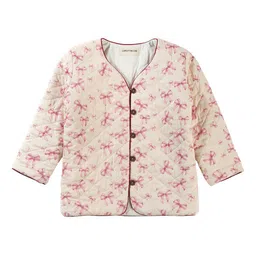 EARTHY TWEENS Girls Floral Insulator Quilted Jacket with Embroidered-image-56