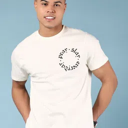 V-Mart Men Graphic Printed Round Neck Cotton T-shirt image 1