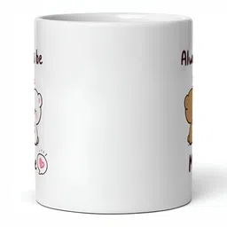 Mr UVD White & Brown Graphic Printed Ceramic Matte Mug 350 ml image 4