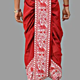 Shreeram criation Men Printed Art Silk Dhoti image 3
