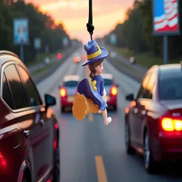 Gopalvilla Blue Matte Car Real 3D Small Showpiece - 7.3 cm image 4