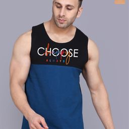 SLOWLORIS Pack Of 2 Typography Printed Cotton Gym Vest-picture-4