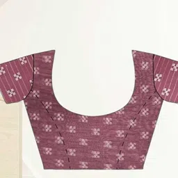 Ruhabs Geometric Printed Saree With Blouse Piece image 2