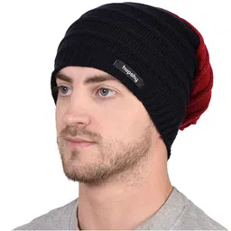hupshy Men Pack Of 2 Self Design Acrylic Beanie image 2