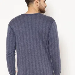 mack jonney VIMAL JONNEY Men Pack Of 2 Striped Cotton Thermal Tops image 4