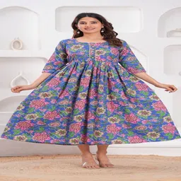 MAINA CREATION Women Floral Printed Floral Anarkali Kurta image 2