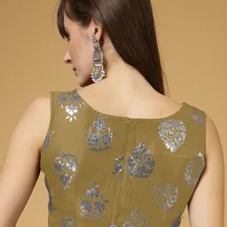 Oomph! Women Woven Design Jacquard Saree Blouse image 2