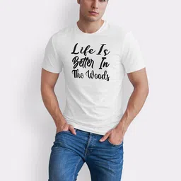 Seekbuylove Men Typography Printed Bio Finish T-shirt image 5