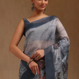 Soch Abstract Printed Chanderi Saree image 3