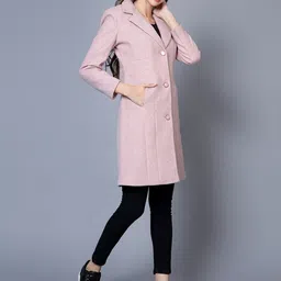 chemistry Wool Solid Coat For Women image 3