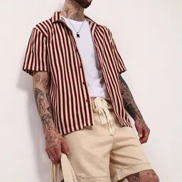 SHOWOFFFF Men Comfort Striped Casual Shirt-picture-27