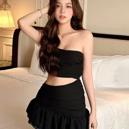 LULU & SKY Women Fit and Flare Mini Dress-image-3