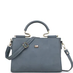 EVEDA PU Structured Satchel with Quilted-picture-41