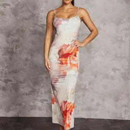 BAESD Women Floral Printed Bodycon Maxi Dress-image-85