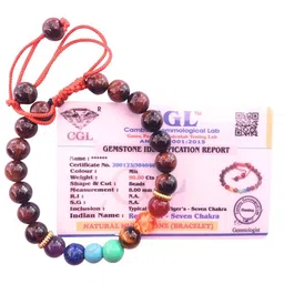 Apnisanskriti Unisex 7 Chakra Red Tiger Eye Stone Bracelet-picture-14