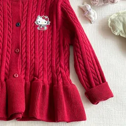 FOREVER FRIDAY Girls Round Neck Long Sleeves Cardigan image 2