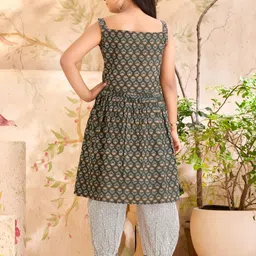 BAESD Girls Floral Printed Cotton A-Line Kurta with Patiala-picture-47