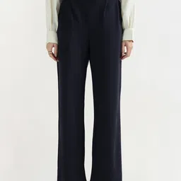 ELLE Women Regular Fit Mid-Rise Pleated Trousers-picture-31