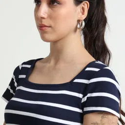 CORSICA Striped Cotton Crop Top image 4