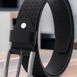 The Roadster Lifestyle Co Men Textured Genuine Leather Formal Belt-picture-37