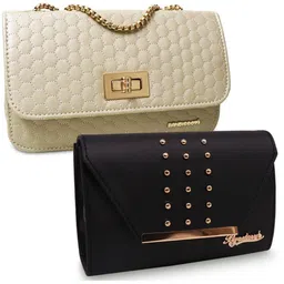 BANDICOOT Set OF 2 PU Structured Sling Bag with Quilted-picture-53