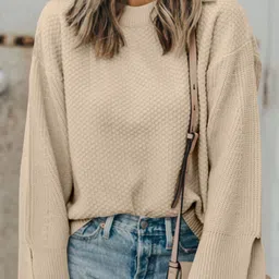 StyleCast Women Round Neck Woollen Pullover-image-36