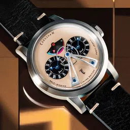 EARNSHAW Men Brass Dial & Leather Straps Analogue Automatic Motion Powered Watch ES-8306-06 image 3