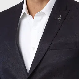 Van Heusen Printed Notched Lapel Collar Slim-Fit Single Breasted Blazer image 2