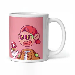 Mr UVD White Graphic Printed Ceramic Glossy Mug 350 ml image 4