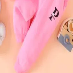 m f hub Girls Printed Round Neck Sweatshirt With Jogger image 3