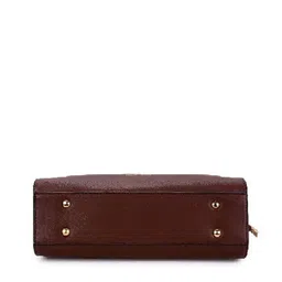 K London Women Solid Structured Zip Detail Handheld Bag image 2