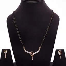 arjun navratn Stones Studded & Beaded Mangalsutra with Earrings-picture-41