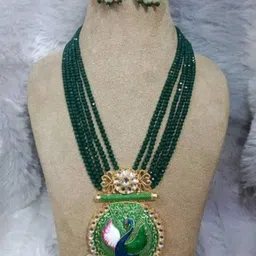 UNNATI JEWEL Green Brass Jewellery Set-picture-40