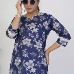 MEHKFAB Floral Printed Kurti image 5