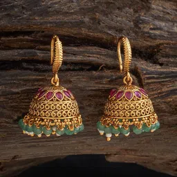 Kushal's Fashion Jewellery Dome Shaped Jhumkas Earrings-picture-28